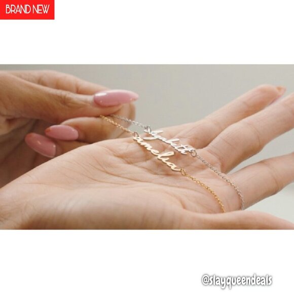 Custom Name Necklace Personalized Sterling Silver or Gold Pendant Gift - Picture 8 of 8